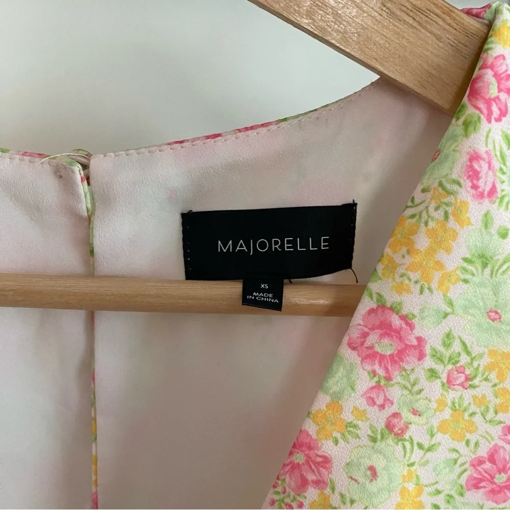 REVOLVE Majorelle Elaine Midi Dress Floral Pink Lemonade Multi XS - Picture 10 of 16